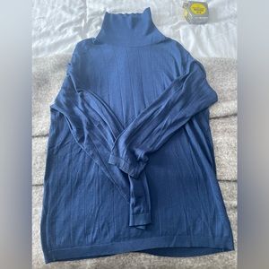 Theory men’s cashmere silk solid turtleneck sweater